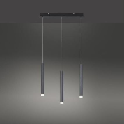 Leuchten Direkt 15203-18 - LED Kattokruunu johdossa 3xLED/4,8W/230V musta