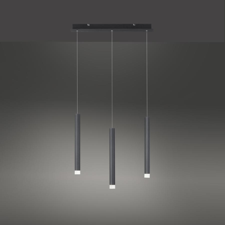 Leuchten Direkt 15203-18 - LED Kattokruunu johdossa 3xLED/4,8W/230V musta