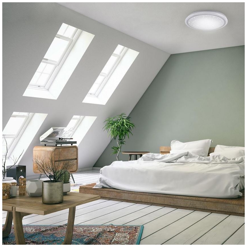 Leuchten Direkt 15220-16 - LED RGB Himmennettävä kattovalo LUISA LED/28W/230V + kauko-ohjain