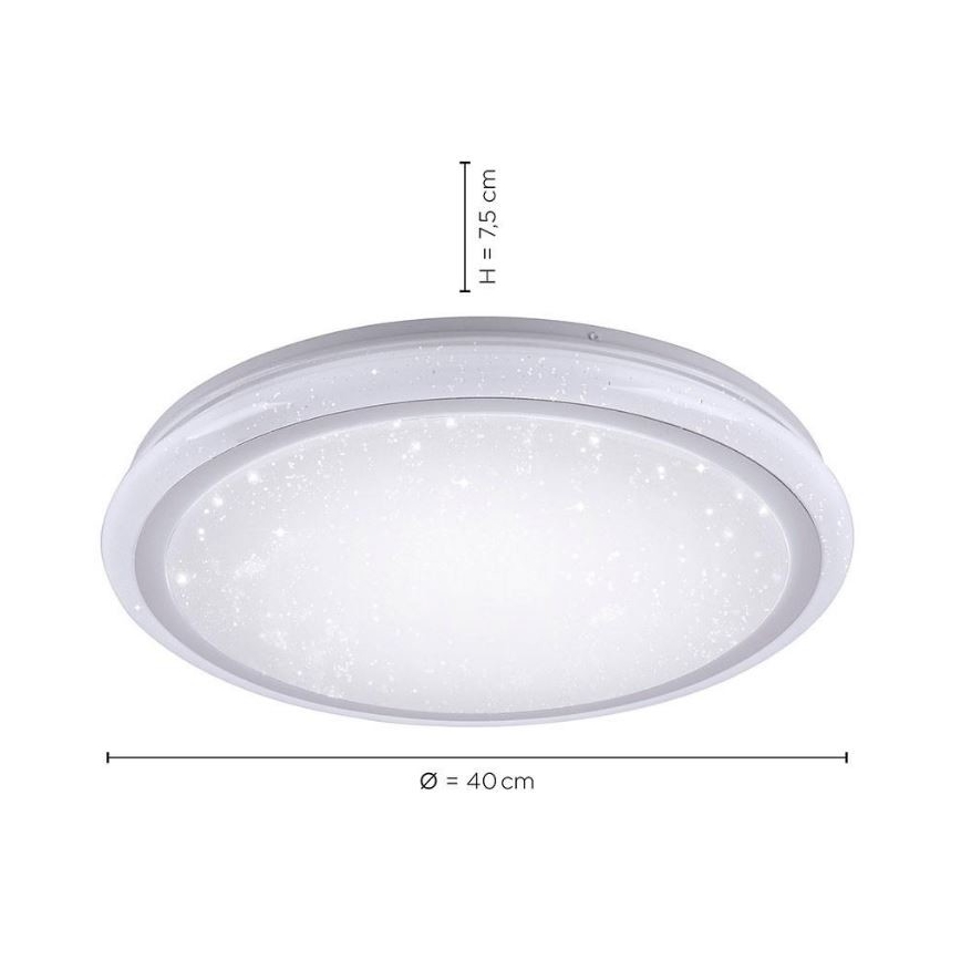 Leuchten Direkt 15220-16 - LED RGB Himmennettävä kattovalo LUISA LED/28W/230V + kauko-ohjain