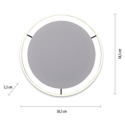 Leuchten Direkt 15392-13 - Himmennettävä LED-kattovalo RITUS LED/30W/230V musta