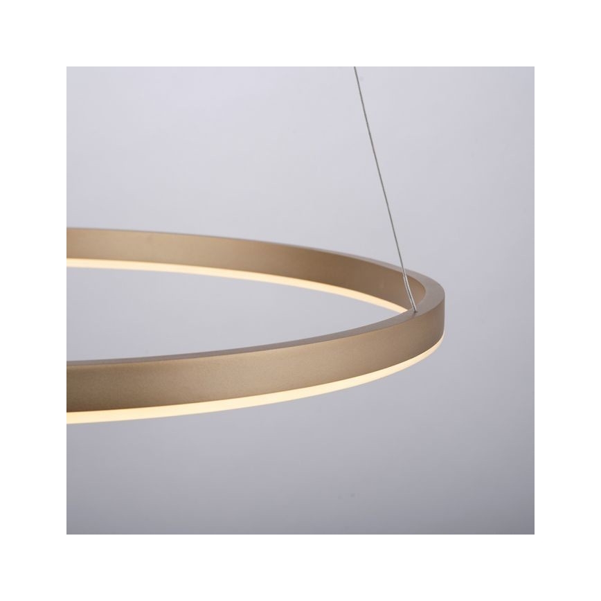 LLeuchten Direkt 15394-60 - LED-himmennettävä kattokruunu nauhalla RITUS LED/30W/230V messinki