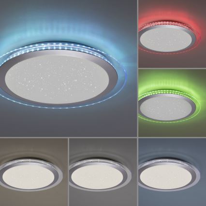 Leuchten Direkt 15411-2 - LED RGB Himmennettävä kattovalo CYBA 26W/230V + kaukosäädin