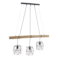 Leuchten Direkt 15503-18 - Kattokruunu johdossa EDGAR 3xE27/60W/230V eukalyptus