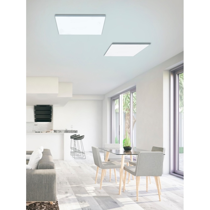 Leuchten Direkt 15552-16-LED Himmennettävä kattovalo CANVAS LED/40W/230V+ kauko-ohjain