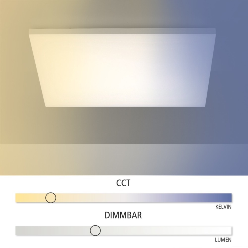 Leuchten Direkt 15552-16-LED Himmennettävä kattovalo CANVAS LED/40W/230V+ kauko-ohjain