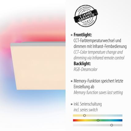 Leuchten Direkt 15561-16 - LED RGB Himmennettävä kattovalo CONRAD LED/27W/230V + kaukosäädin