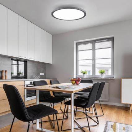 Leuchten Direkt 15571-18 - LED Himmennettävä kattovalo FLAT LED/23,5W/230V 2700-5000K + kauko-ohjain