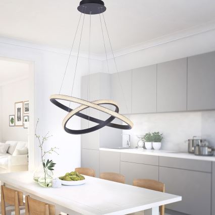 Leuchten Direkt 15610-18 - LED Himmennettävä kattokruunu johdossa MUSA LED/36W/230V