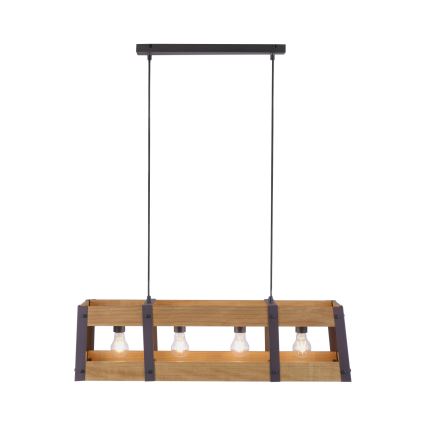 Leuchten Direkt 15721-79 - Kattokruunu narulla CRATE 4xE27/60W/230V