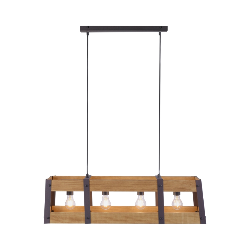 Leuchten Direkt 15721-79 - Kattokruunu narulla CRATE 4xE27/60W/230V