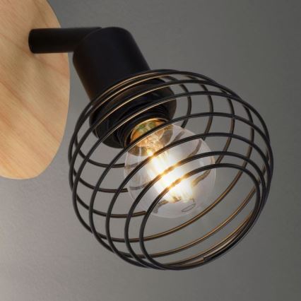 Leuchten Direkt 15921-79 - Seinäkohdevalo EUGEN 1xE14/40W/230V tammi