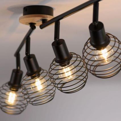 Leuchten Direkt 15924-79 - Kohdevalo EUGEN 4xE14/40W/230V tammi