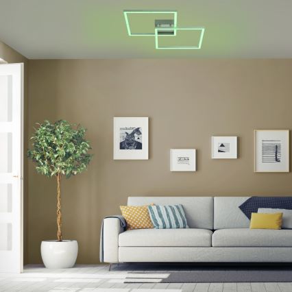 Leuchten Direkt 16429-55 - Himmennettävä LED-RGB-kattovalaisin LOLA 2xLED/12,5W/230V Tuya + kauko-ohjaus