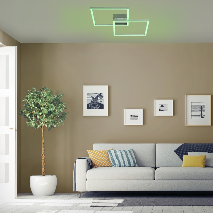 Leuchten Direkt 16429-55 - Himmennettävä LED-RGB-kattovalaisin LOLA 2xLED/12,5W/230V Tuya + kauko-ohjaus