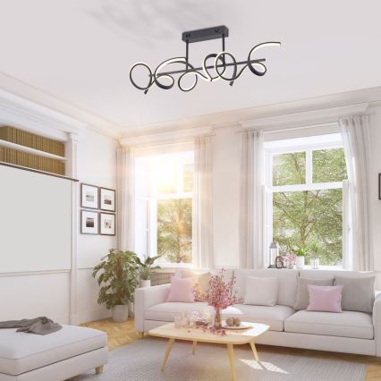 Leuchten Direkt 19032-18 - Himmennettävä LED-riipuskattokruunu CURLS 3xLED/25,8W/230V