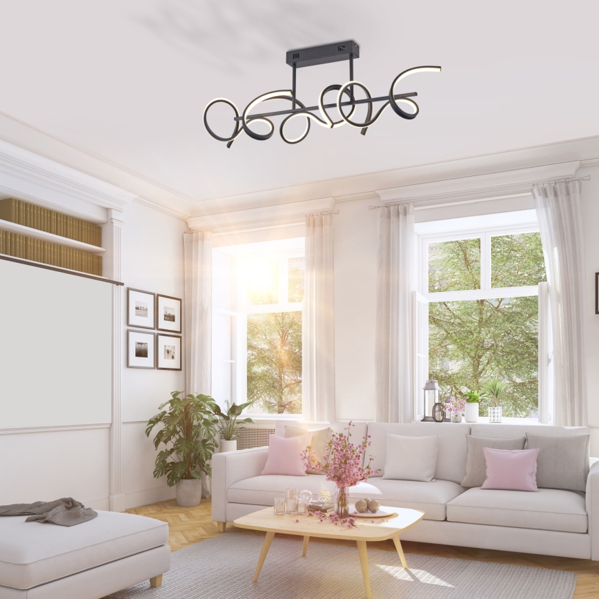 Leuchten Direkt 19032-18 - Himmennettävä LED-riipuskattokruunu CURLS 3xLED/25,8W/230V