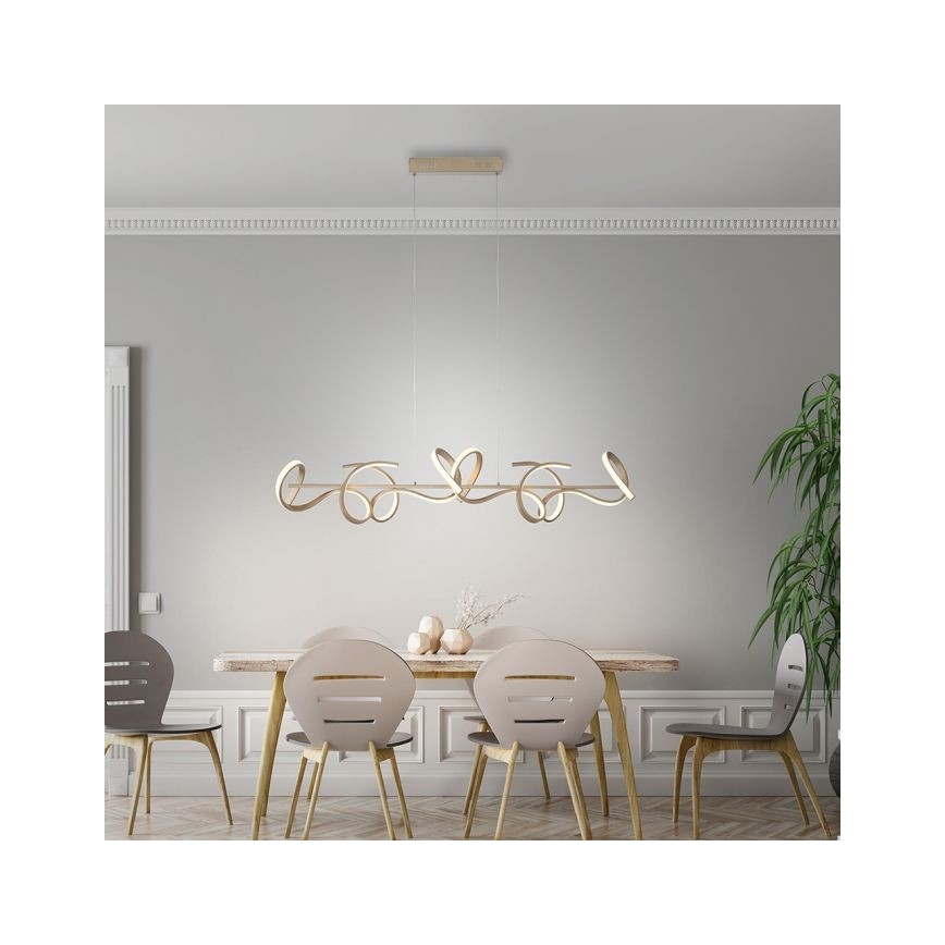 Leuchten Direkt 19033-60 - LED Himmennettävä kattokruunu johdossa CURLS LED/40,8W/230V