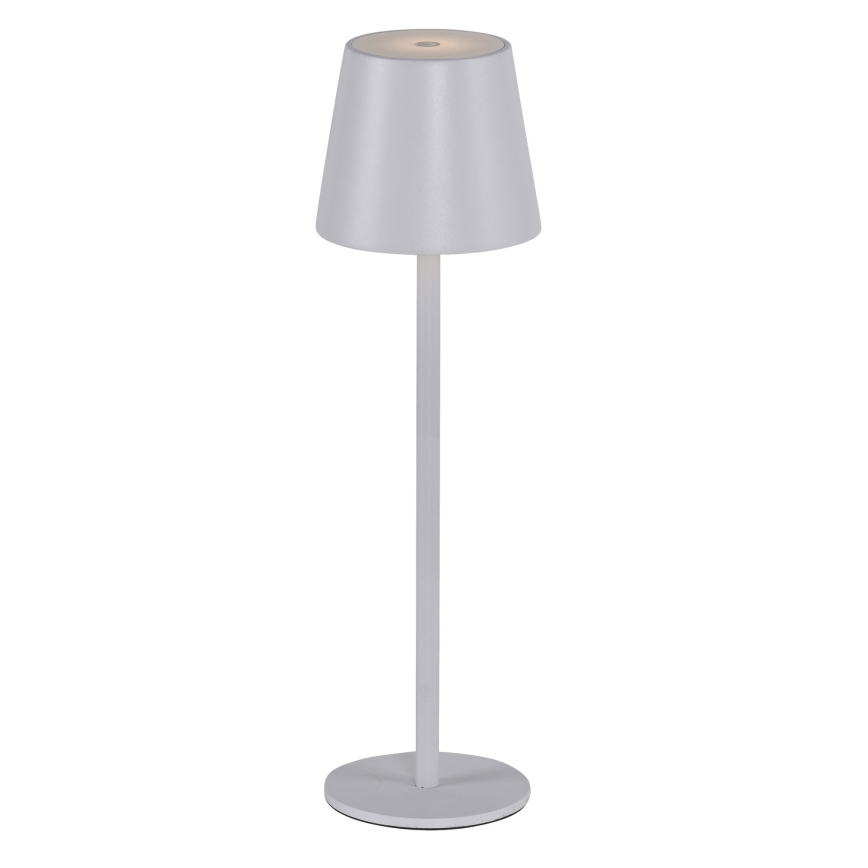Leuchten Direkt 19250-16 - LED-ulkovalaisin himmennettävällä ladattavalla pöytävalaisimella EURIA LED/3W/5V 2600 mAh IP54 valkoinen