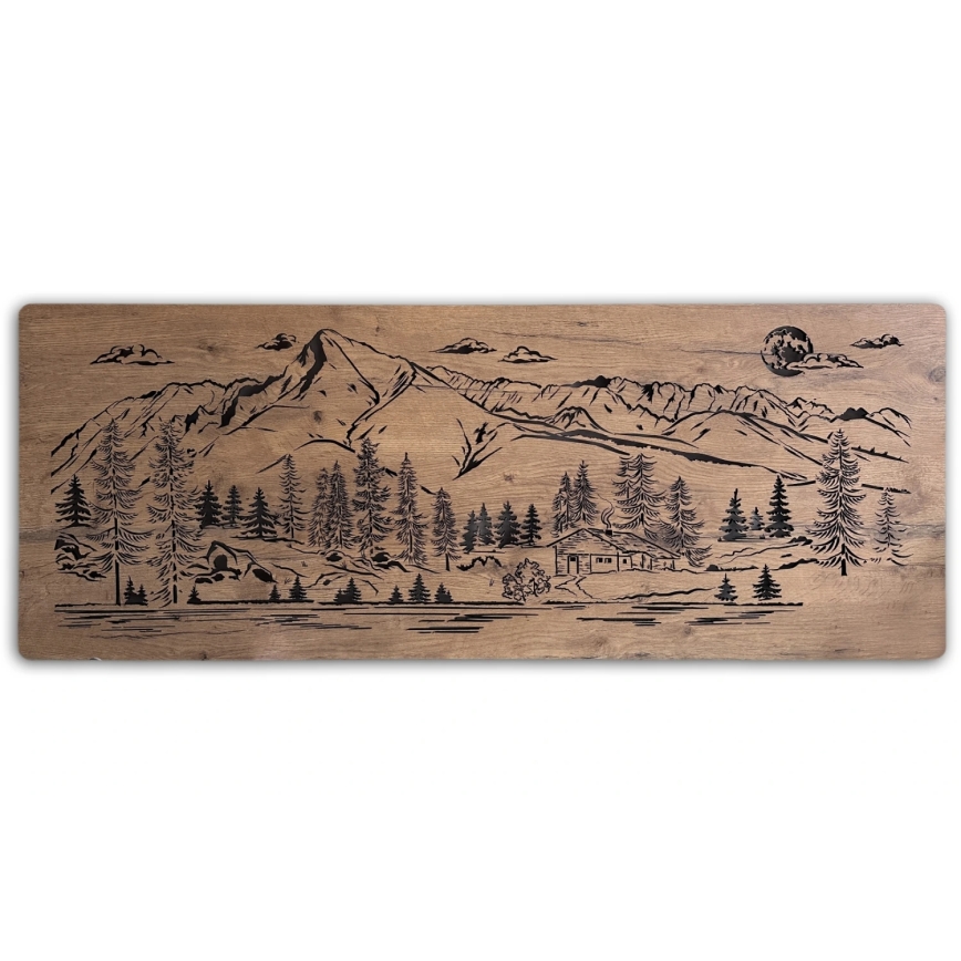 Li-Go 23524/DUB2 - Himennettävä LED-seinäkoriste LED/24W/230V 130x50 cm tammi/Vuoristomökki