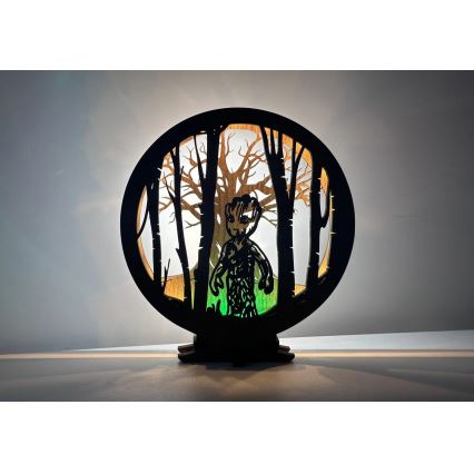 Li-Go 23613/DUB2 - Tyylikäs himennettävä LED-pöytäkoriste, LED/12W/230V, 20x22 cm, tammi/Grut