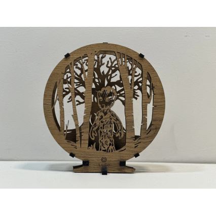 Li-Go 23613/DUB2 - Tyylikäs himennettävä LED-pöytäkoriste, LED/12W/230V, 20x22 cm, tammi/Grut