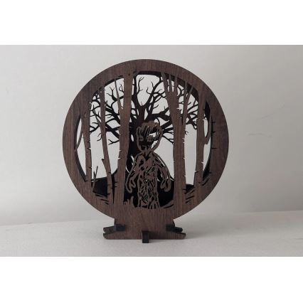 Li-Go 23613/DUB2 - Tyylikäs himennettävä LED-pöytäkoriste, LED/12W/230V, 20x22 cm, tammi/Grut