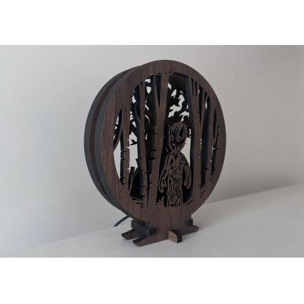 Li-Go 23613/DUB2 - Tyylikäs himennettävä LED-pöytäkoriste, LED/12W/230V, 20x22 cm, tammi/Grut