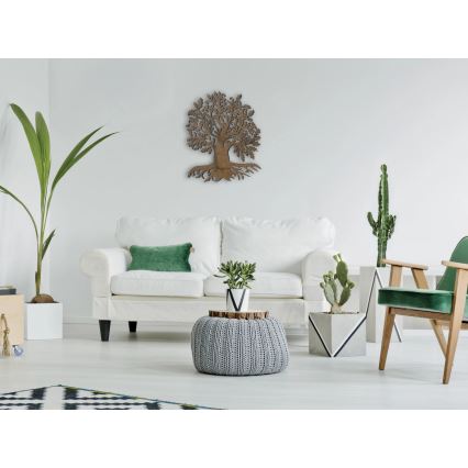 Li-Go 23673/DUB2 - himmennettävä LED-seinäkoriste LED/10W/5V 20000 mAh 45x55 cm tammi + kaukosäädin