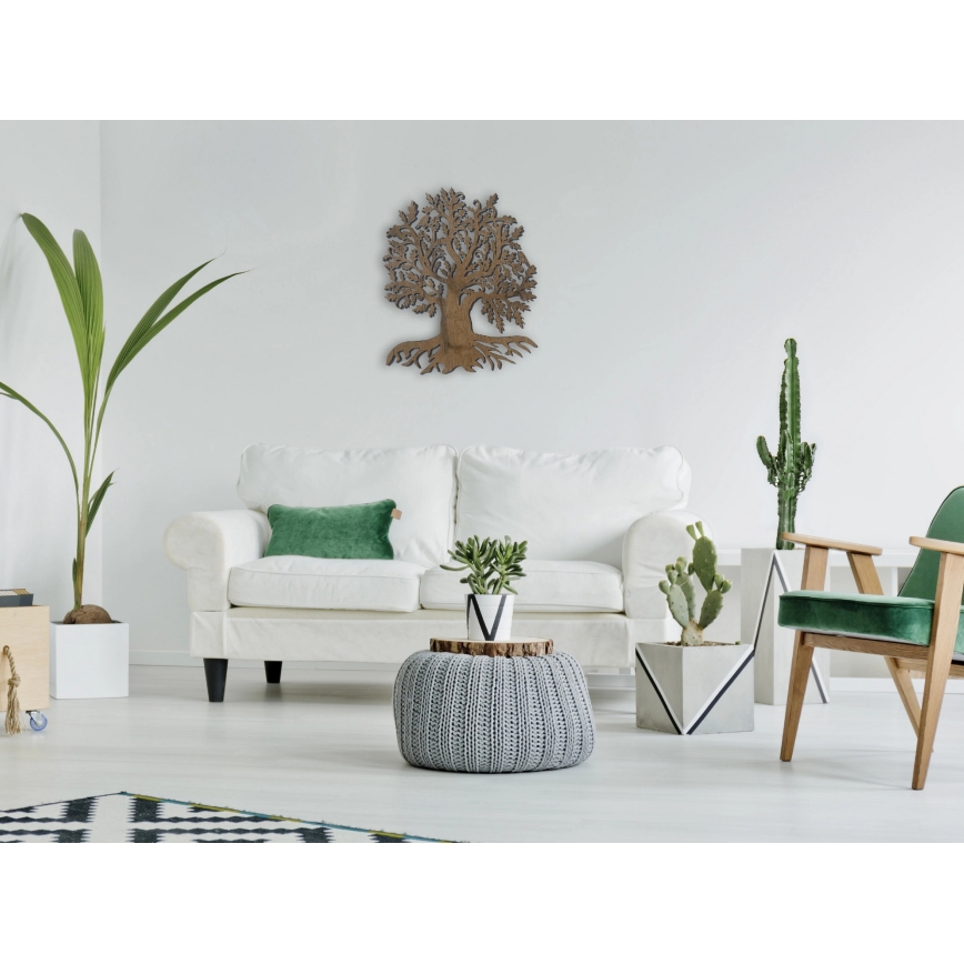 Li-Go 23673/DUB2 - himmennettävä LED-seinäkoriste LED/10W/5V 20000 mAh 45x55 cm tammi + kaukosäädin