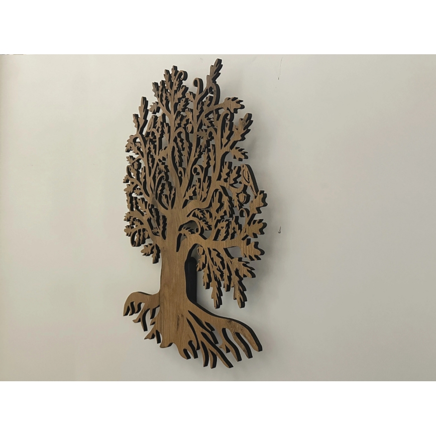 Li-Go 23673/DUB2 - himmennettävä LED-seinäkoriste LED/10W/5V 20000 mAh 45x55 cm tammi + kaukosäädin