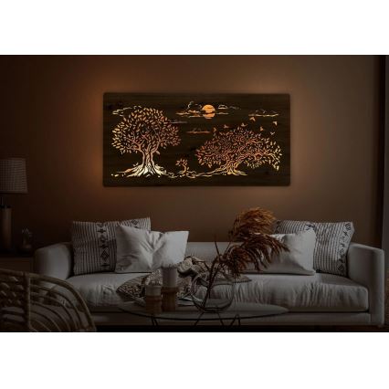 Li-Go 5307/DUB2 - LED-himmennettävä seinävalaisin LED/24W/230V 120x60 cm tammi/kolme tammea