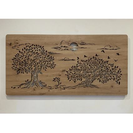 Li-Go 5307/DUB2 - LED-himmennettävä seinävalaisin LED/24W/230V 120x60 cm tammi/kolme tammea