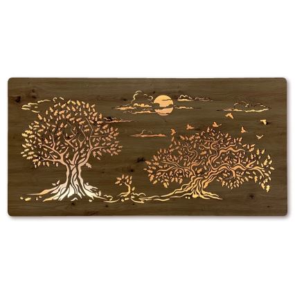 Li-Go 5307/DUB2 - LED-himmennettävä seinävalaisin LED/24W/230V 120x60 cm tammi/kolme tammea