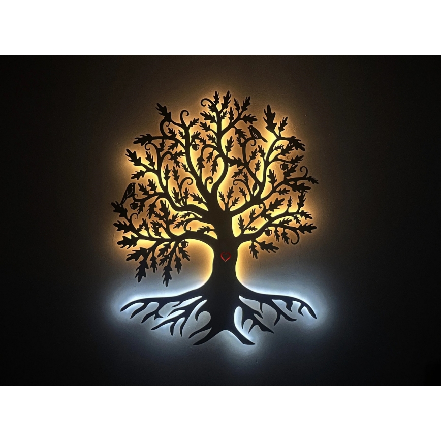 Li-Go 5732/DUB/S2 - himmennettävä LED-seinäkoriste LED/10W/5V 20000 mAh 68x80 cm tammi