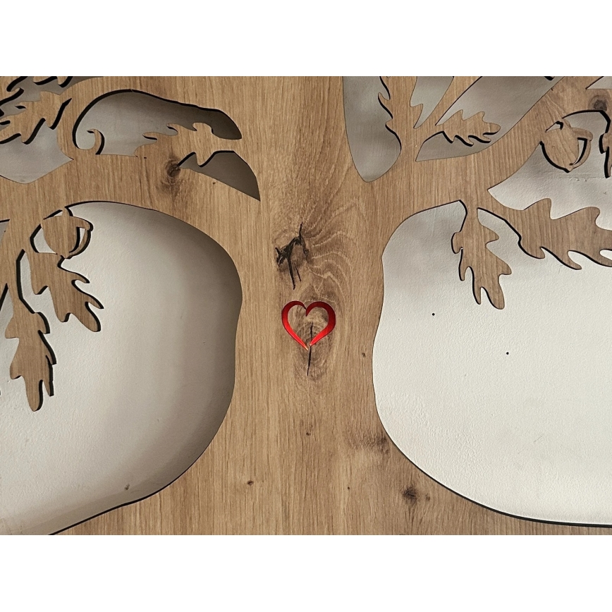 Li-Go 5732/DUB/S2 - himmennettävä LED-seinäkoriste LED/10W/5V 20000 mAh 68x80 cm tammi