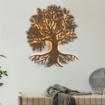 Li-Go 5739/DUB2 - himmennettävä LED-seinäkoriste LED/10W/230V 68x80 cm tammi