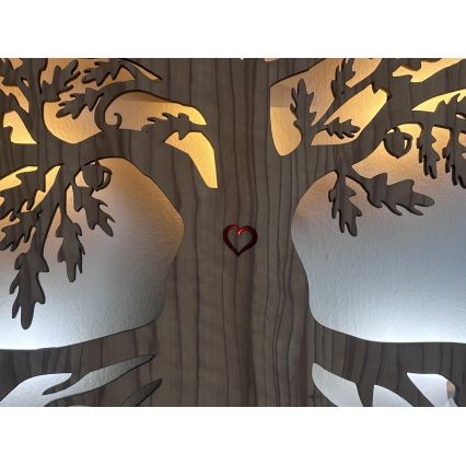 Li-Go 5747/DUB2 - LED Himmennettävä seinäkoriste LED/10W/230V 45x55 cm tammi