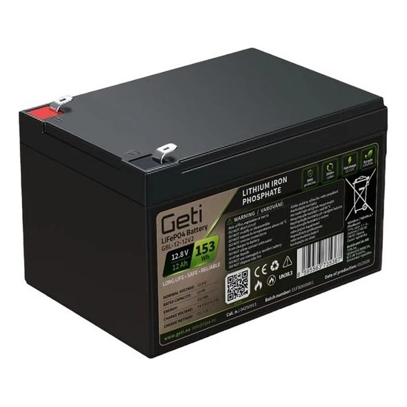 LiFePO4-akku 12,8V/12Ah