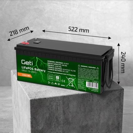 LiFePO4-akku 12,8V/200Ah