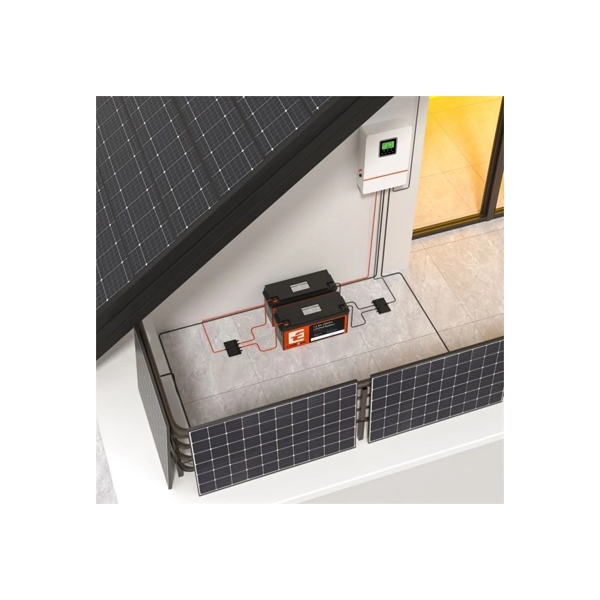 LiFePO4-akku aurinkosähköjärjestelmiin 12,8V/200Ah IP66