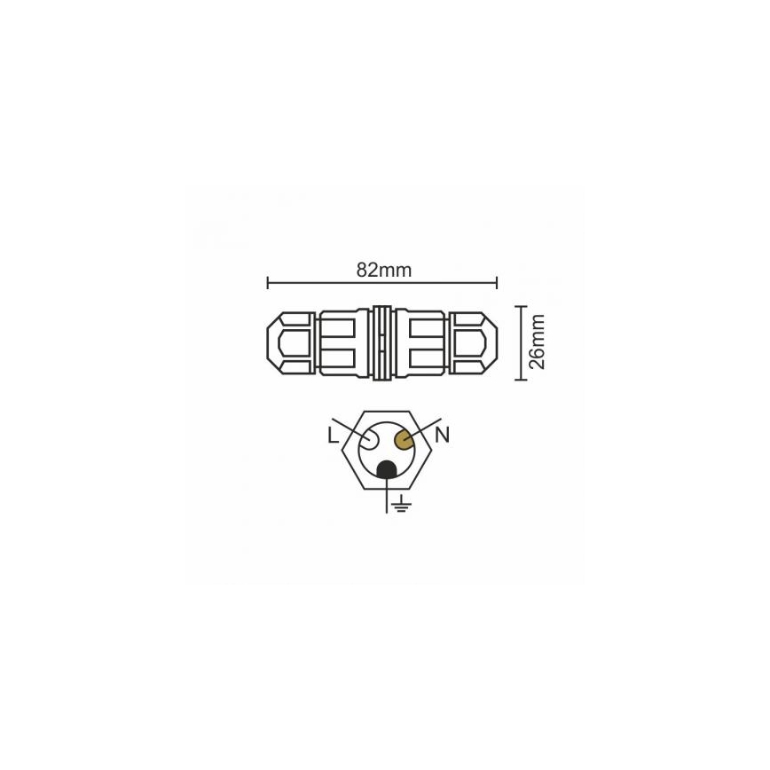 Liitäntäliitin C20A/WP/3x1,5/2