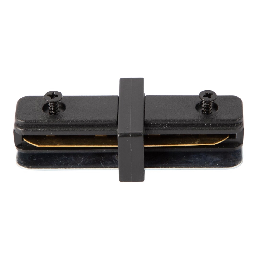 Liitin valaisimille kiskojärjestelmässä 1-vaiheinen suora musta