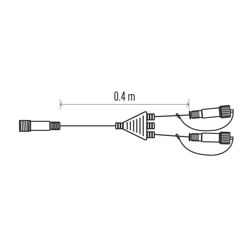 Liitosjakaja joulukoristevaloille IP44 0,4 m