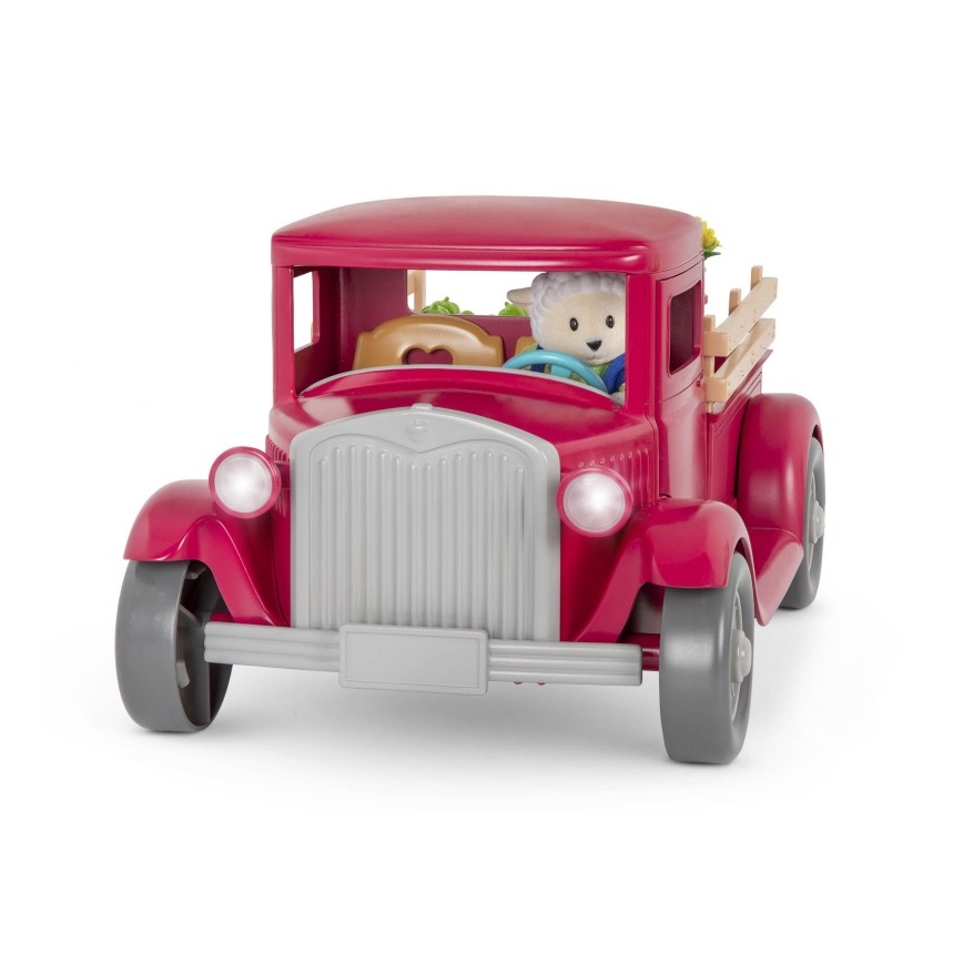 Li'l Woodzeez - Lelusetti viljelijän kuorma-auto ruokaständin kanssa 3xAAA