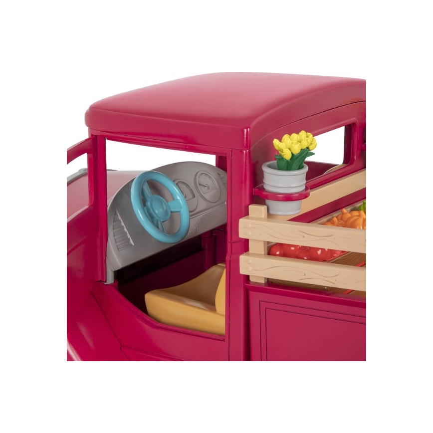 Li'l Woodzeez - Lelusetti viljelijän kuorma-auto ruokaständin kanssa 3xAAA