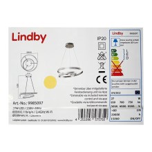 Lindby - Himmennettävä LED-kattokruunu johdossa SMART VERIO LED/27W/230V 3000/4000/6000K + kaukosäädin