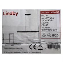 Lindby - Himmennettävä LED-kattokruunu johdossa SOLVINA 4xLED/4,5W/230V