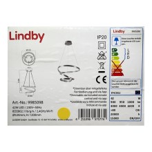Lindby - Himmennettävä LED-kattokruunu johdossa VERIO LED/230V + kauko-ohjaus