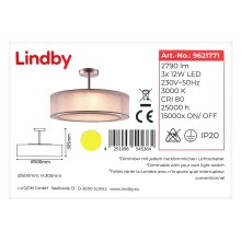 Lindby - LED-himmennettävä kattokruunu tangossa PIKKA 3xLED/12W/230V
